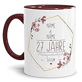 Tasse zum Hochzeitstag Mahagoni Hochzeit...