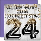 Stuff4 24. Hochzeitstag Karte Liebe -...